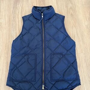 J. Crew Dark Blue Quilted Vest